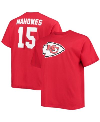 Men's Big and Tall Patrick Mahomes Red Kansas City Chiefs Player Name & Number T-shirt