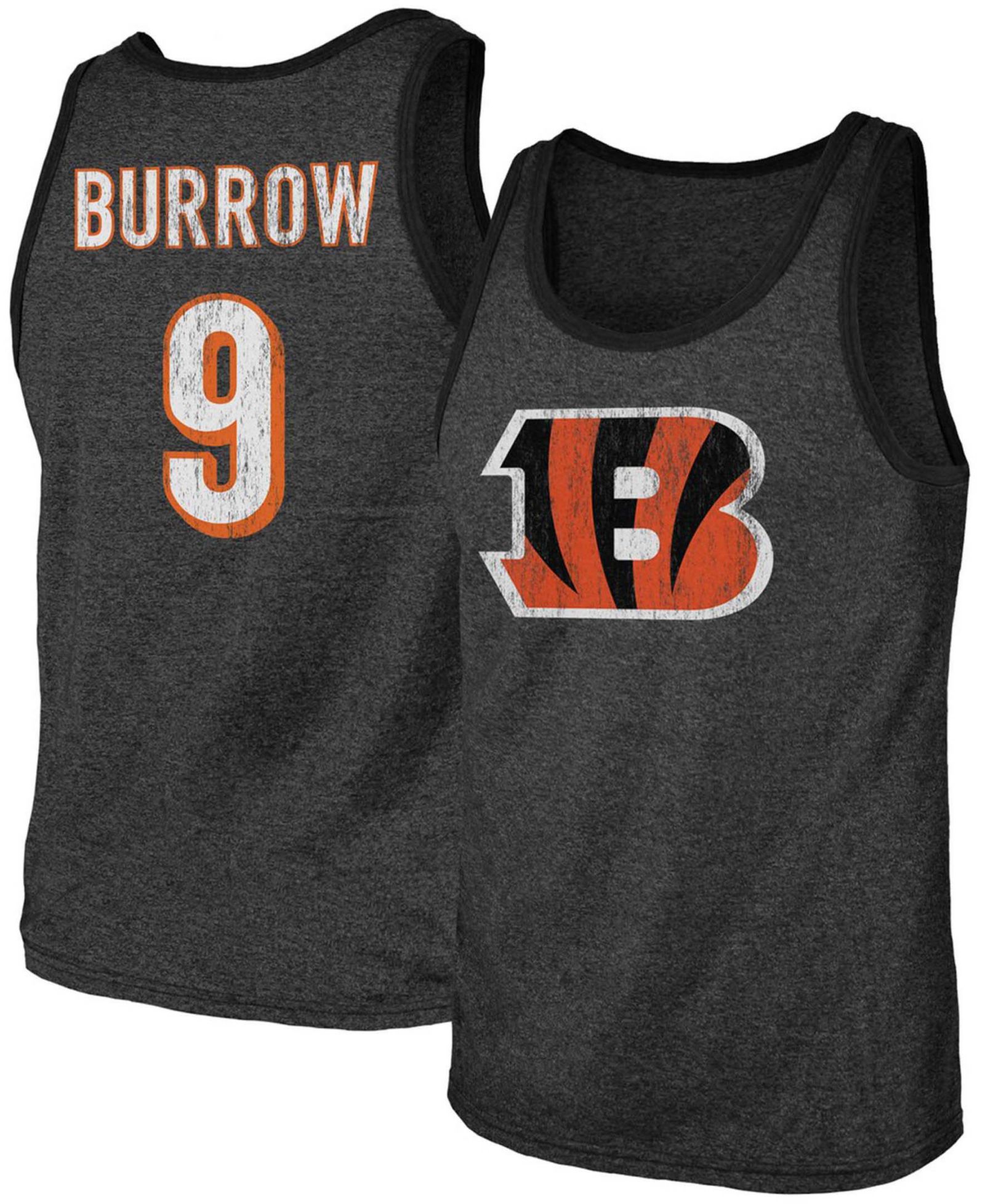 Мужской трикотажный топ Joe Burrow Cincinnati Bengals, черный