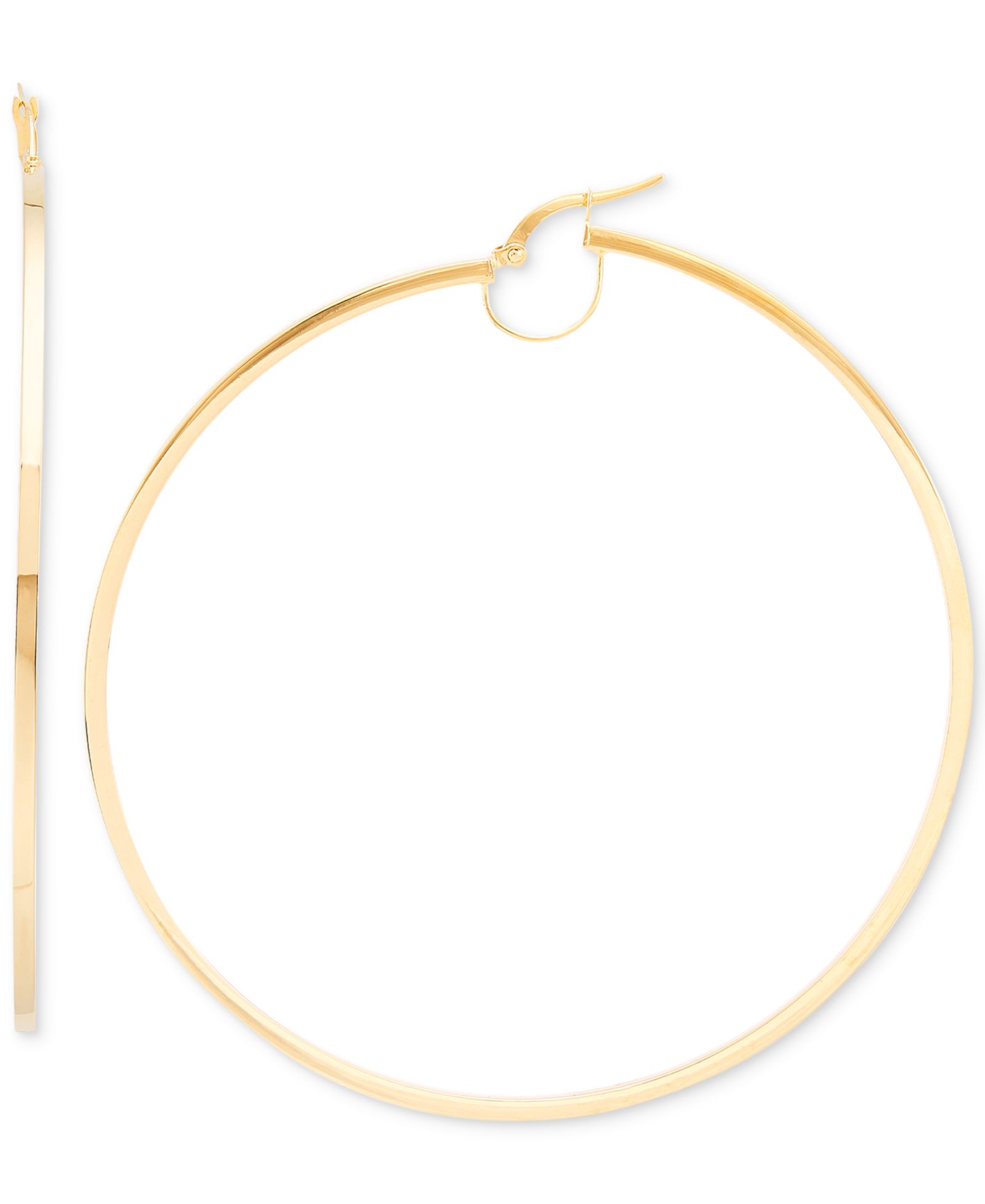 Серьги-кольца Skinny Extra-Large 10k Gold 70mm