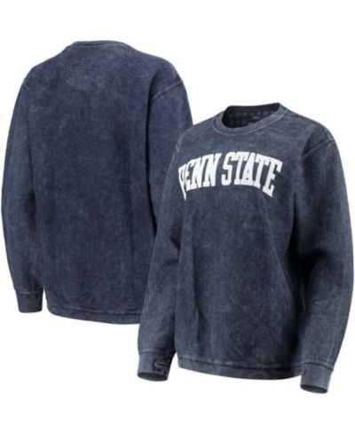 Женская толстовка Penn State Nittany Lions Navy Comfy Cord Vintage-Like Wash Basic Arch Pullover