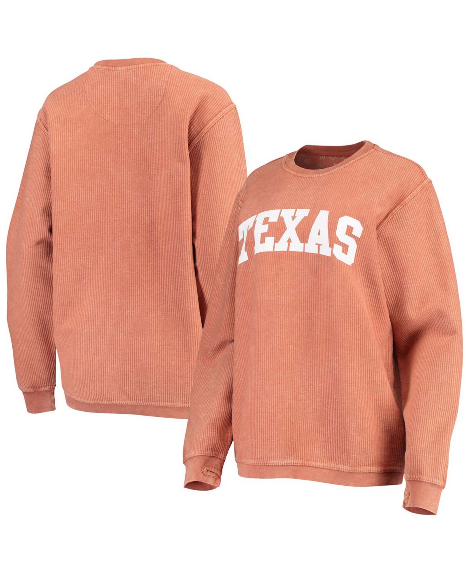 Женское свитшот-пуловер Texas Longhorns Comfy Cord, винтажный стиль, оранжевый цвет