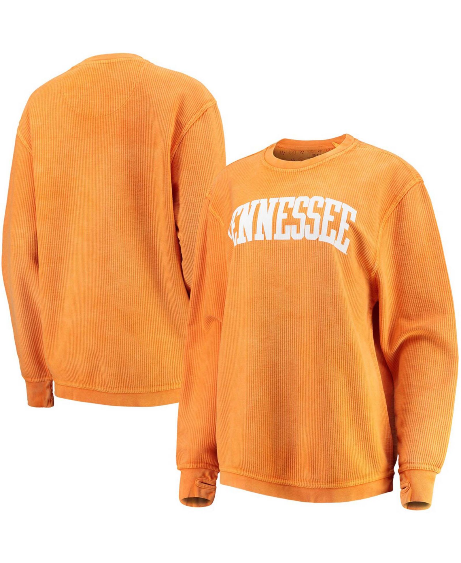 Свитшот Women's Tennessee Orange Tennessee Volunteers Comfy Cord Vintage-Like Wash Basic Arch Pullover