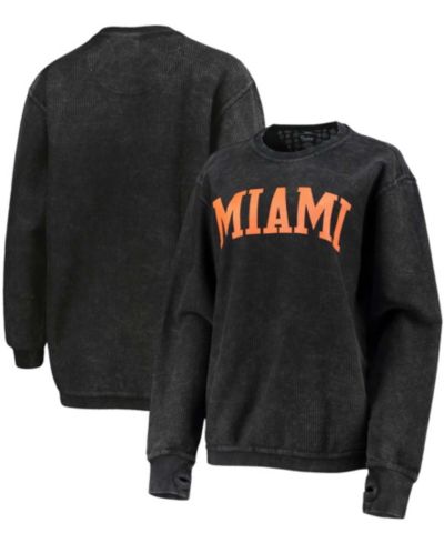 Женское худи Pressbox Black Miami Hurricanes Comfy Cord Vintage-Like Wash