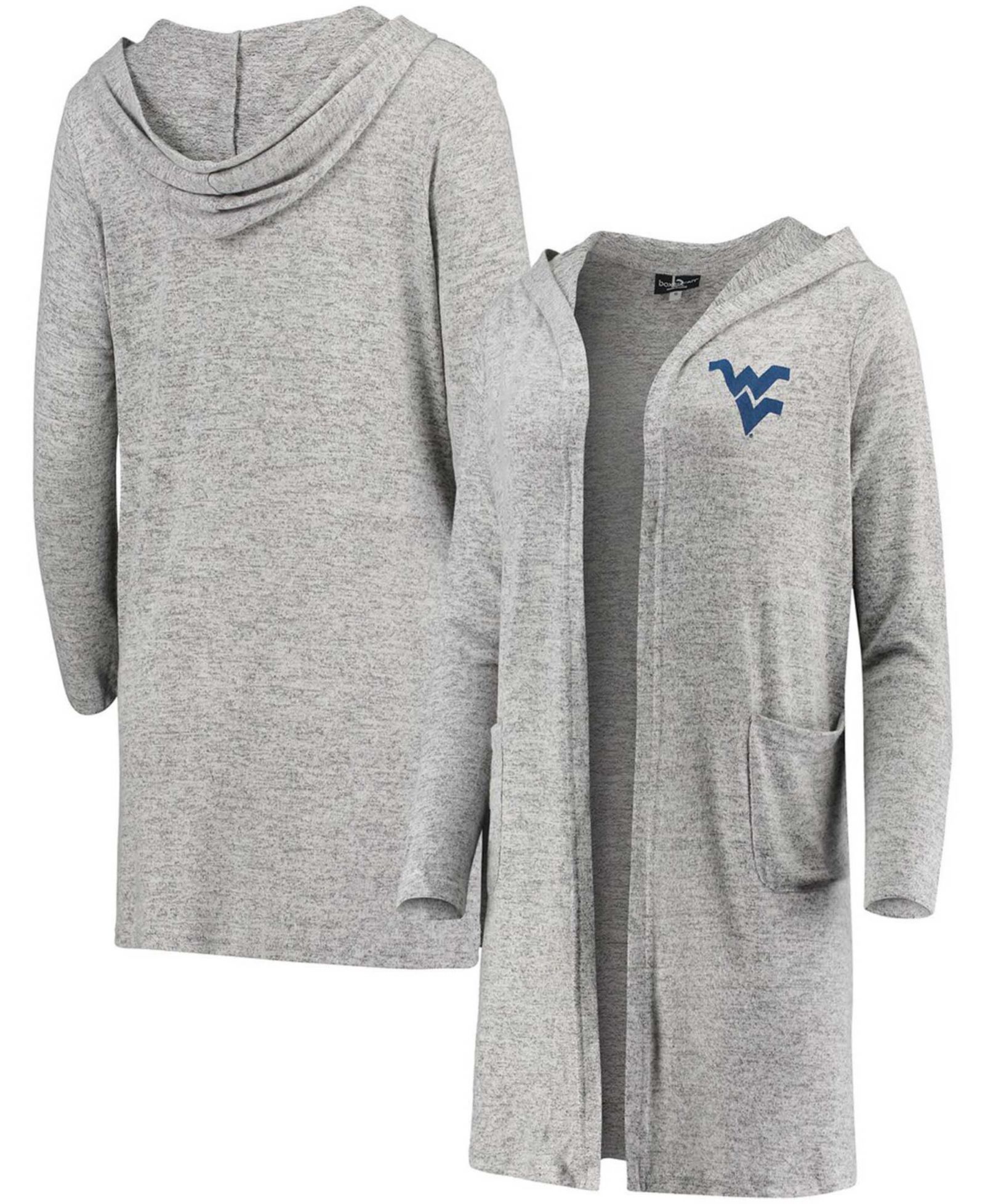 Женский мягкий кардиган с капюшоном West Virginia Mountaineers Heathered Gray