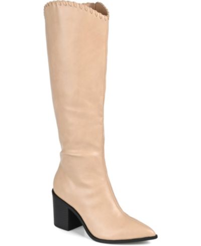 Journee Collection Women's Daria Extra Wide Calf Western Knee High Boots