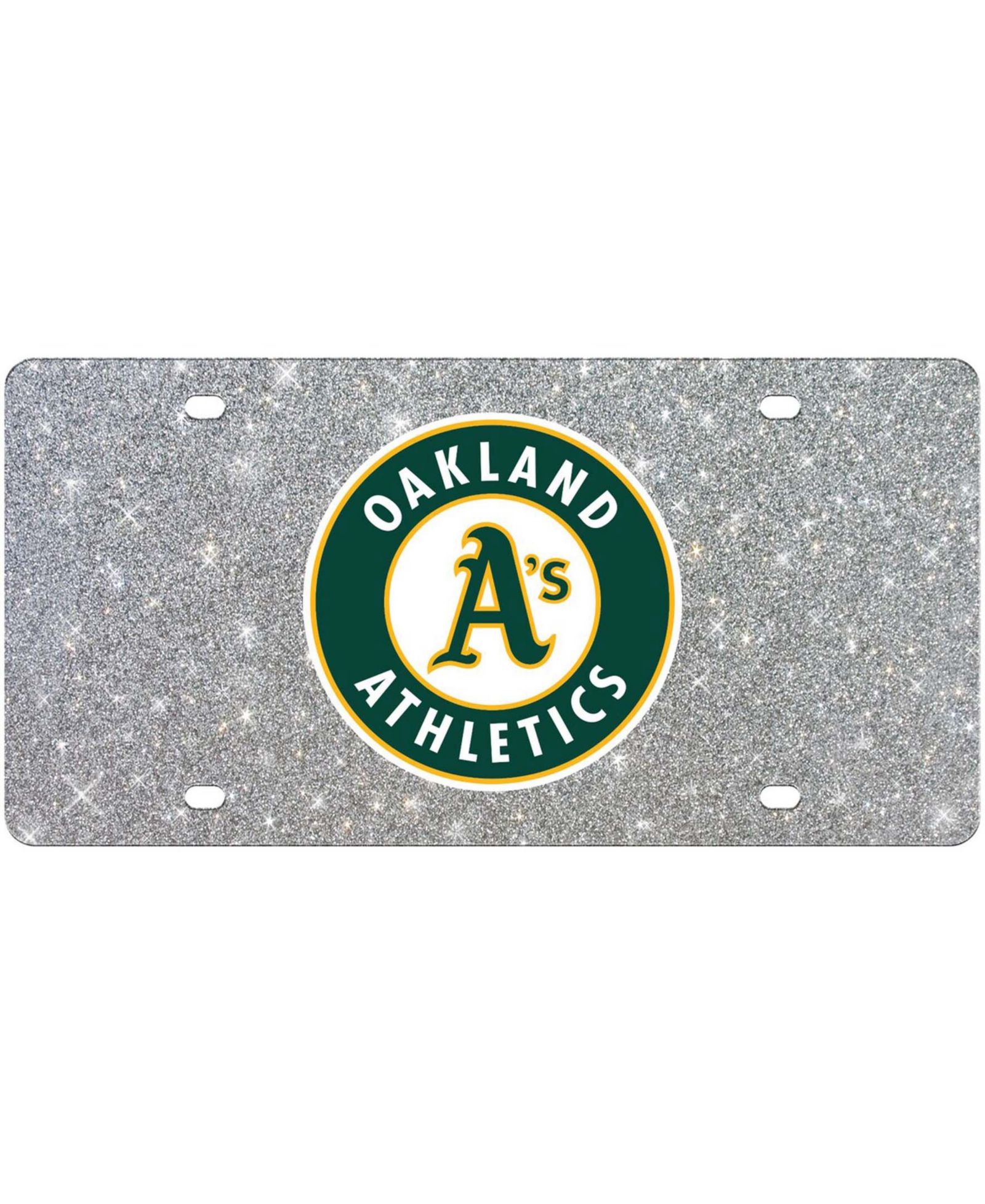 Multi Oakland Athletics Acrylic Glitter License Plate