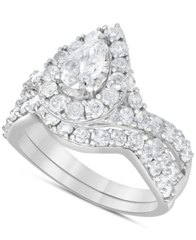 Помолвочный набор с бриллиантами 2 ct. t.w. в 14k White Gold