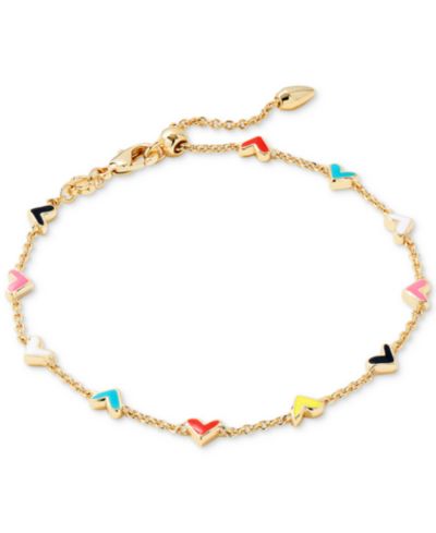 Браслет Kendra Scott 14k Gold-Plated Color Heart Adjustable Link