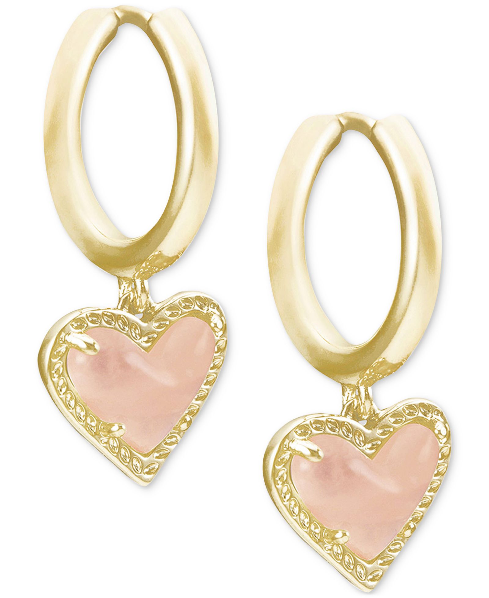 Kendra Scott серьги-кольца Pavé & Colored Heart Charm Huggie Hoop