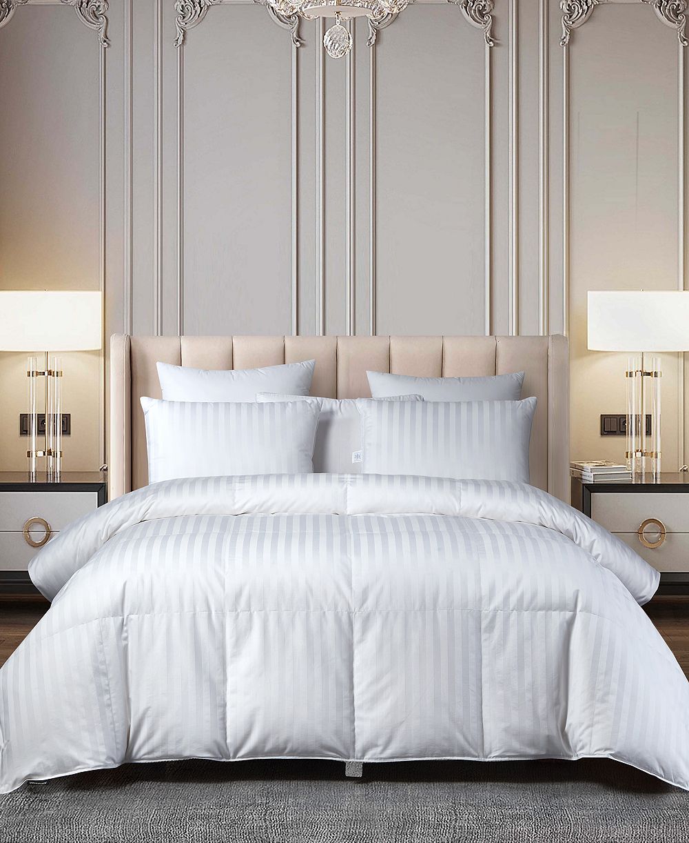Beautyrest Hungarian Goose Down All Season Damask Stripe Одеяло, Full/Queen