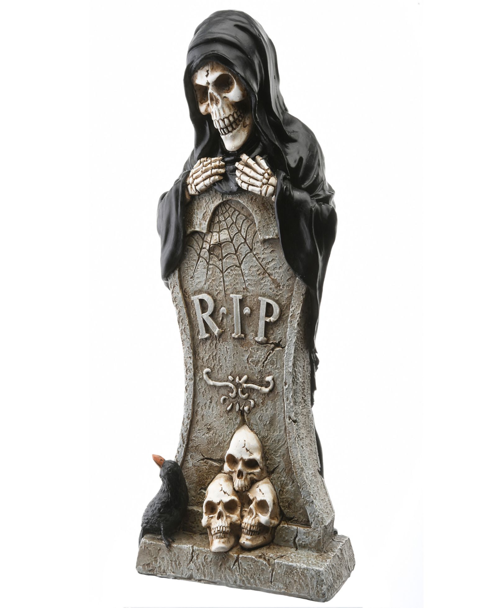 National Tree Company 12" Tombstone and Skeleton Reaper