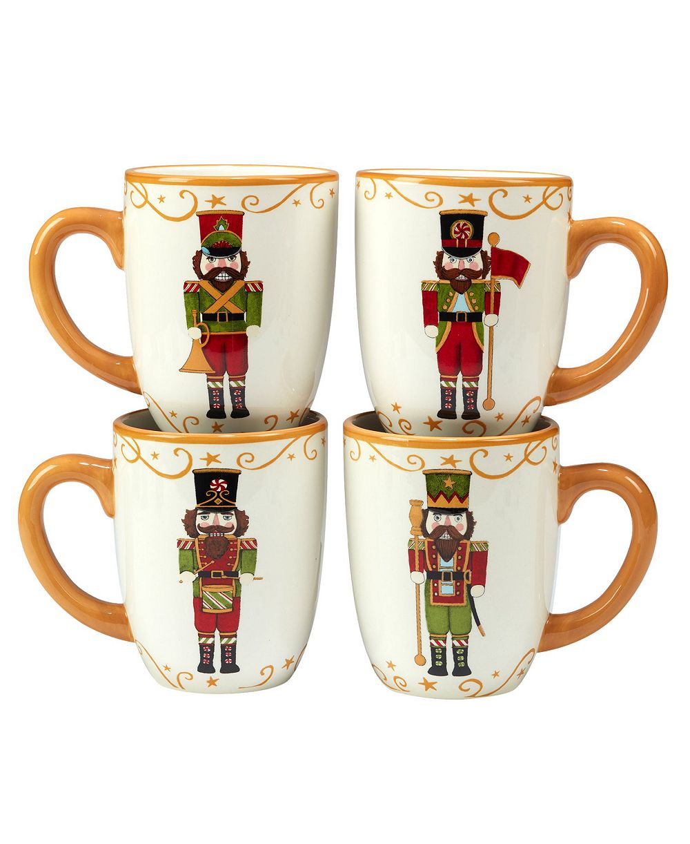 Набор из 4 кружек Holiday Magic Nutcracker