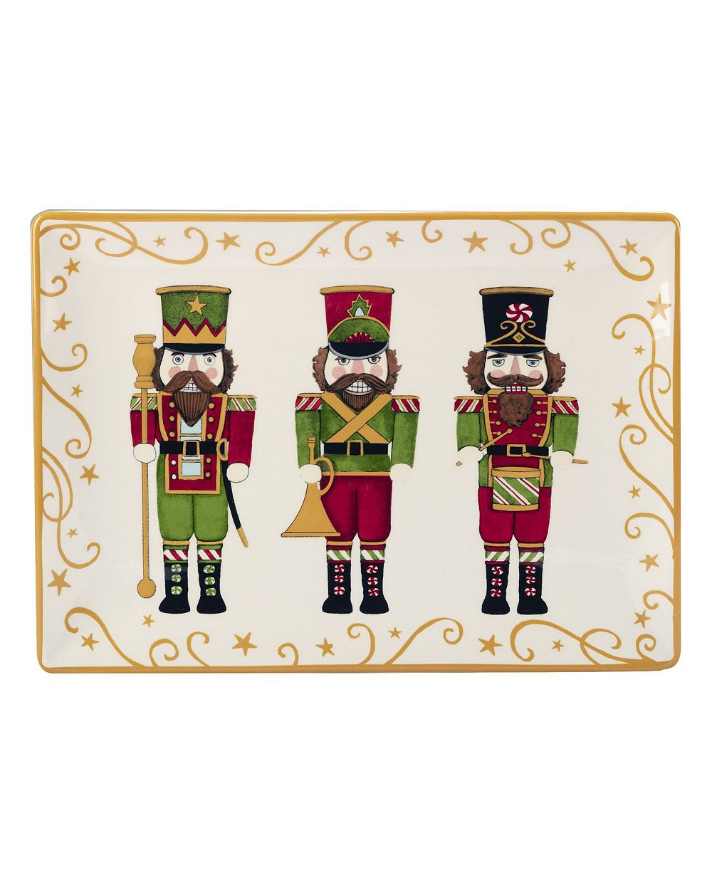 Holiday Magic прямоугольное блюдо Nutcracker, 14" x 10"