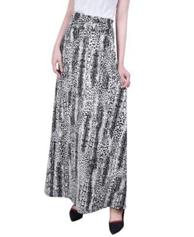 NY Collection юбка макси A-силуэта с поясом-обманкой Ring Faux Belt