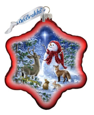 G.DeBrekht стеклянное украшение Снеговик, Holiday Splendor