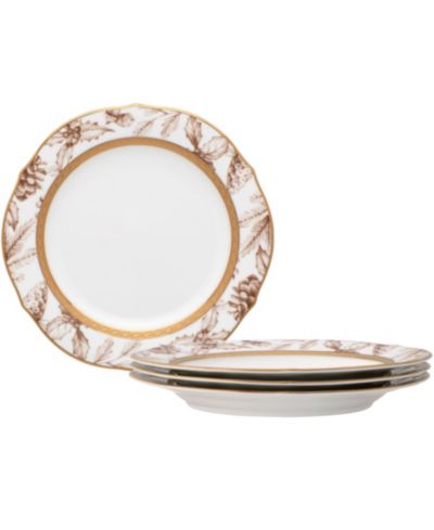 Noritake Charlotta Gold Set of 4 Holiday Harvest Accent Plates, 9"
