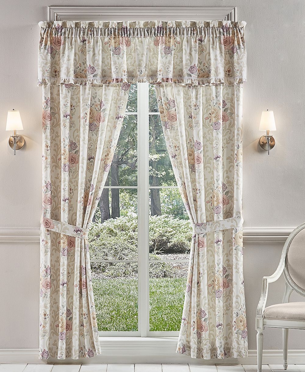 Royal Court Chardonnay 4-Pc. Window Panel Set, 50" x 84"