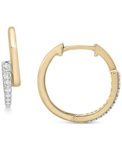 Wrapped™ серьги-кольца с бриллиантами в золоте 14k