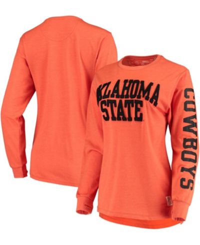 Женская футболка Pressbox Women's Oklahoma State Cowboys Two-Hit Canyon Long Sleeve