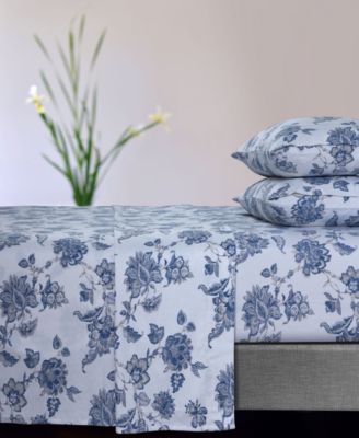 Комплект из 4 простыней Tribeca Living Ayana Floral Flannel, Queen