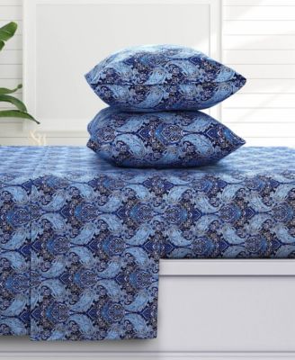 Комплект из 4 простыней Azores Home Sofi Paisley с глубокими карманами, King