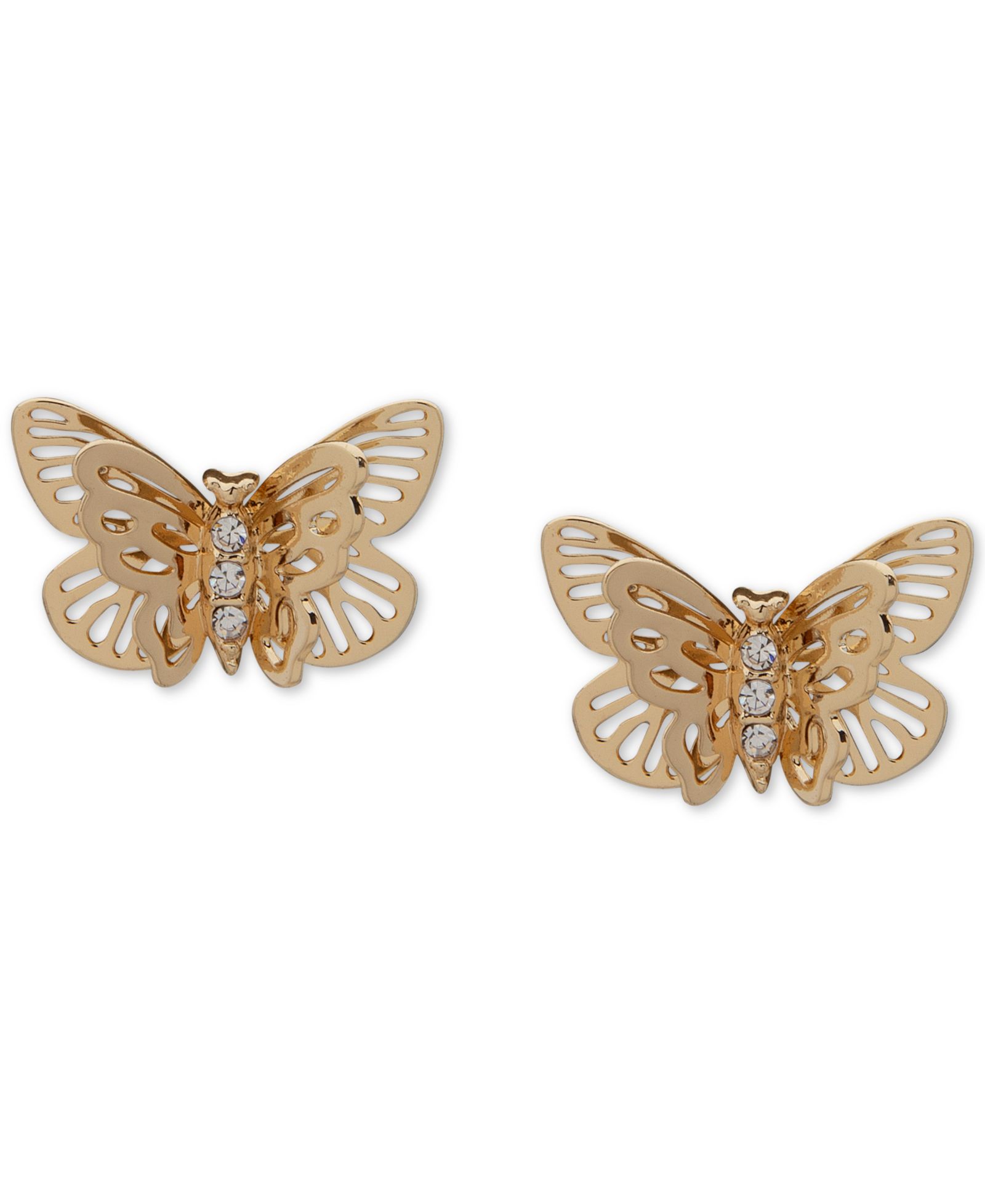 Серьги-гвоздики lonna & lilly Gold-Tone Filigree Butterfly Stud Earrings
