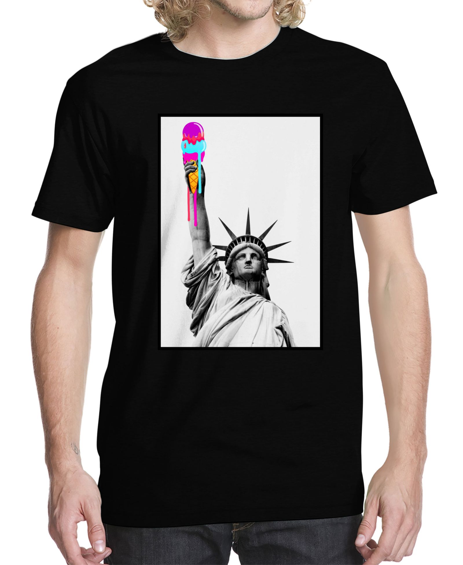 Мужская футболка Buzz Shirts Liberty Cream Graphic