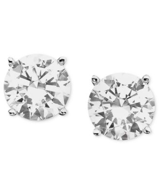 Серьги-гвоздики с бесцветным бриллиантом Certified Colorless Diamond в белом золоте 18k (3/4 ct. t.w.)