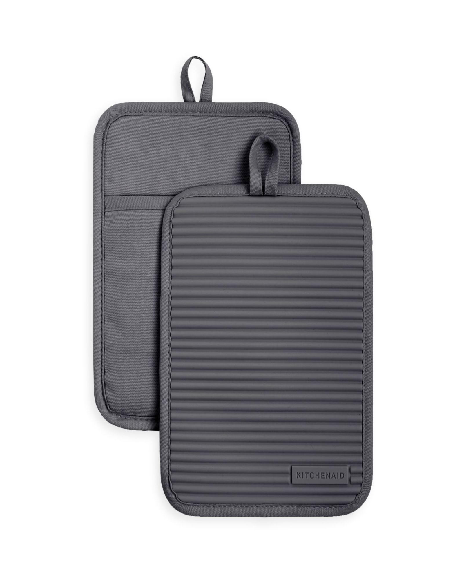 KitchenAid Ribbed Soft Silicone Pot Holder, Set of 2