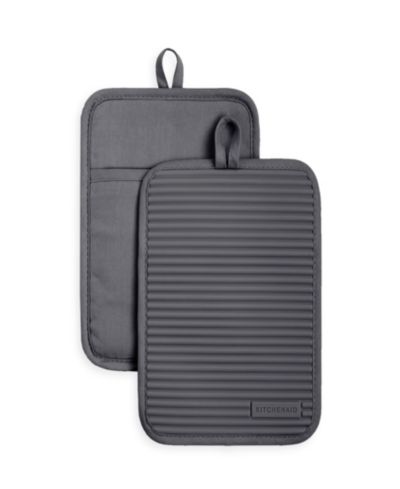 KitchenAid Ribbed Soft Silicone Pot Holder, Set of 2