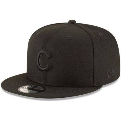 Мужская кепка New Era Chicago Cubs Black on Black 9FIFTY Team Snapback Adjustable