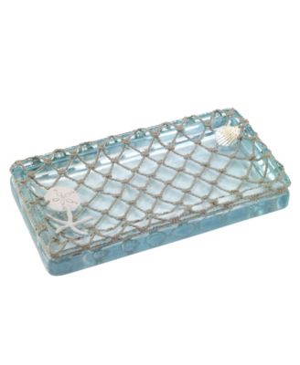 Поднос для ванной Avanti Seaglass Seashell and Netting Resin