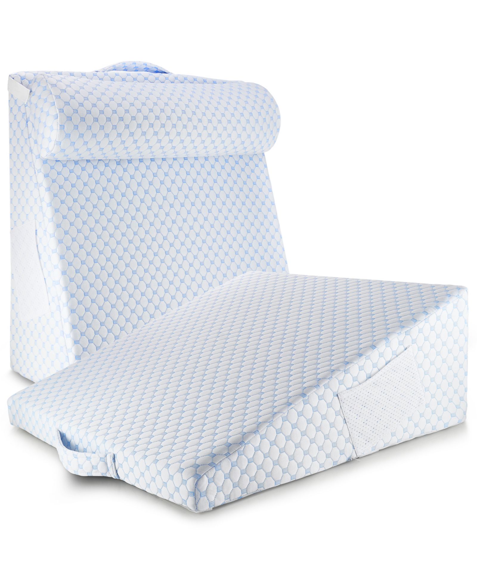 Nestl 10" Cooling Foam Wedge Pillow with Bolster Pillow