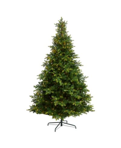 North Carolina Spruce Artificial Christmas Tree with 750 Clear Lights and 1912 Bendable Branches, 9'