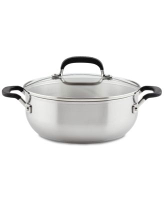 Кастрюля KitchenAid Stainless Steel 4 Quart с крышкой
