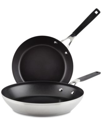 KitchenAid набор из 2 антипригарных индукционных сковородок из нержавеющей стали