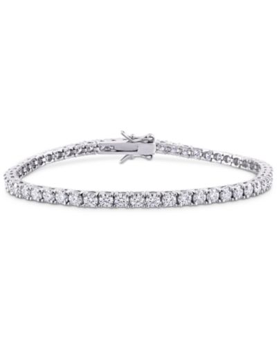 Браслет Lab-Created Moissanite Tennis Bracelet (5-1/10 ct. t.w.) из стерлингового серебра