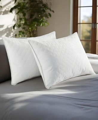 UNIKOME Quilted Goose Feather 2-Pack Pillows, Standard/Queen