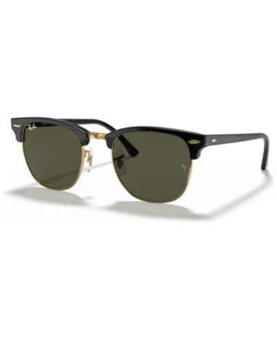Ray-Ban Unisex Low Bridge Fit Sunglasses, RB3016F CLUBMASTER CLASSIC 55