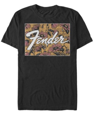 Мужская футболка Fender Floral Box Logo с коротким рукавом