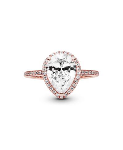 Pandora Cubic Zirconia Timeless Sparkling Teardrop Halo Ring