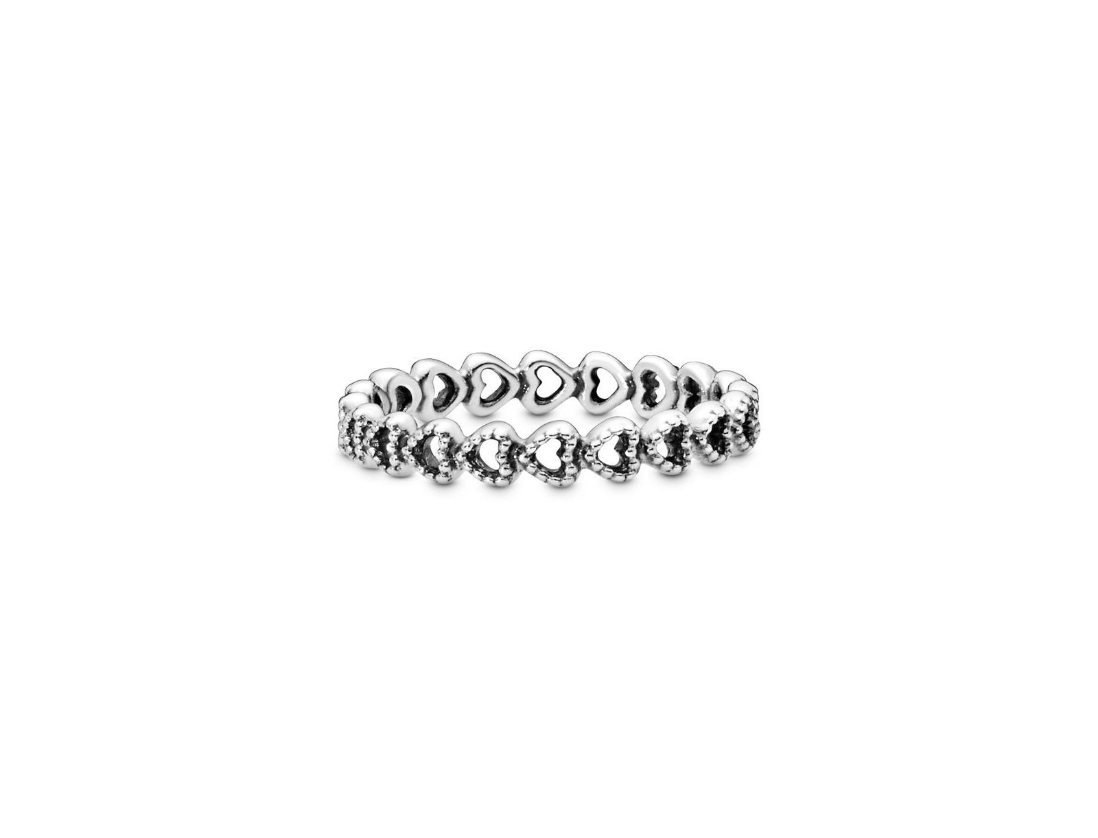 Кольцо Pandora Sterling Silver Moments Band of Hearts