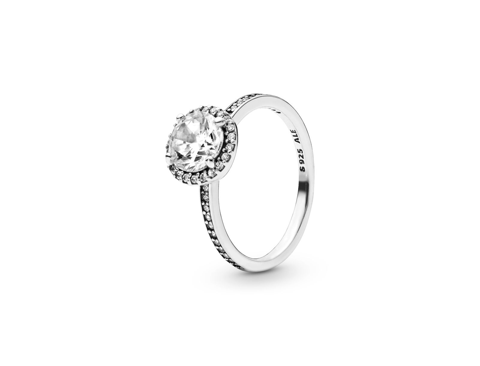 Pandora Cubic Zirconia Timeless Round Sparkle Halo Ring