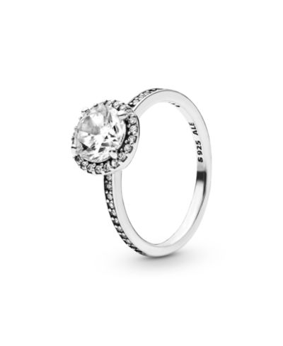 Pandora Cubic Zirconia Timeless Round Sparkle Halo Ring