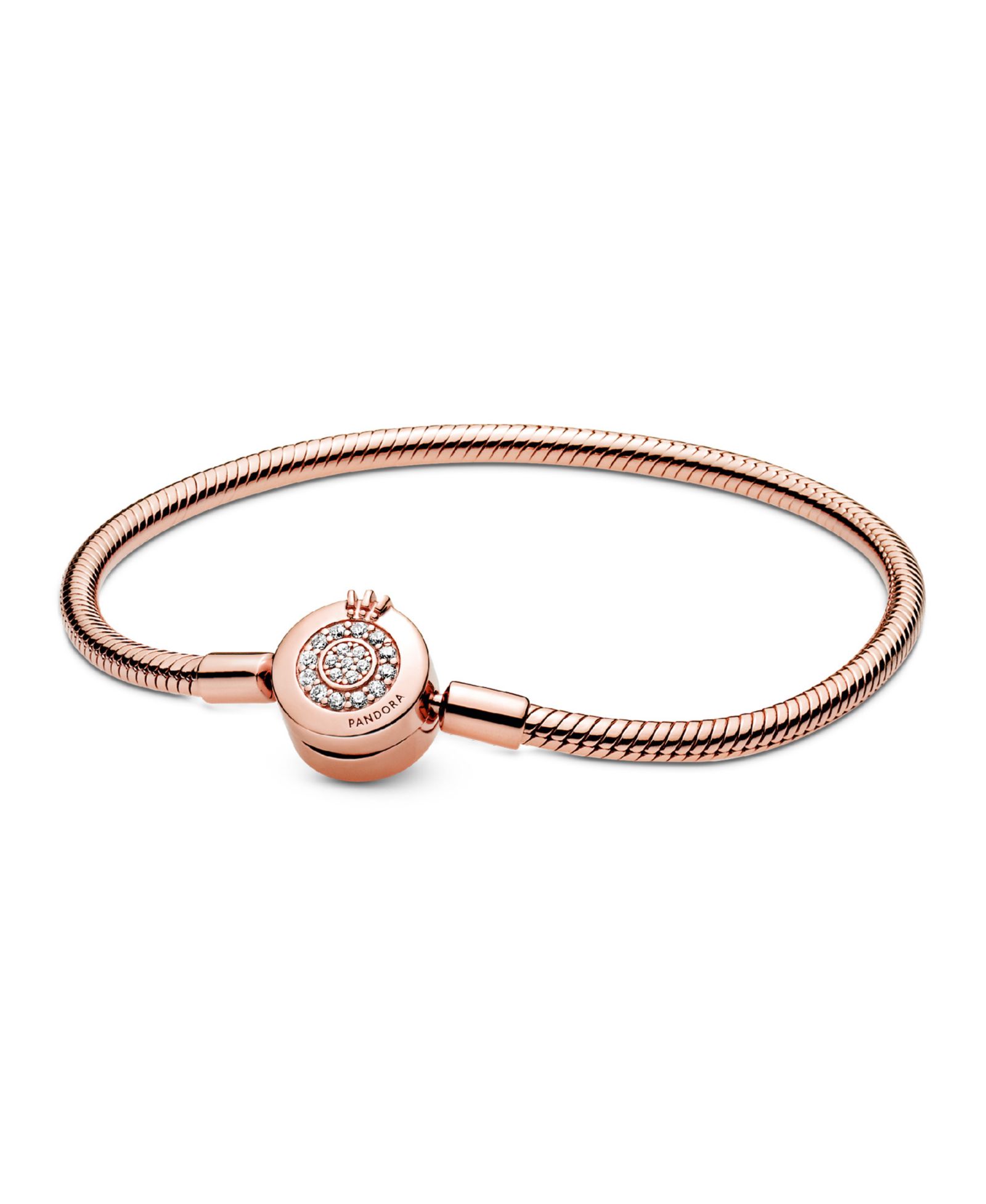 Браслет Pandora Moments Cubic Zirconia Sparkling Crown O Snake Chain