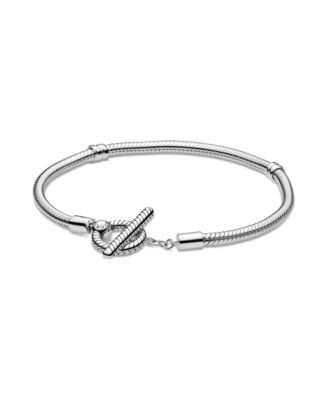 Браслет Pandora Sterling Silver Moments T-Bar Snake Chain