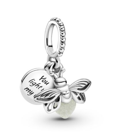 Подвеска Pandora Sterling Silver Glow-in-the-Dark Firefly Dangle Charm