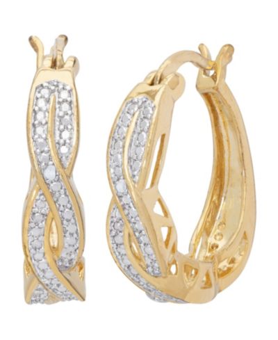 Серьги-кольца с бриллиантовым акцентом Diamond Accent Infinity Hoop