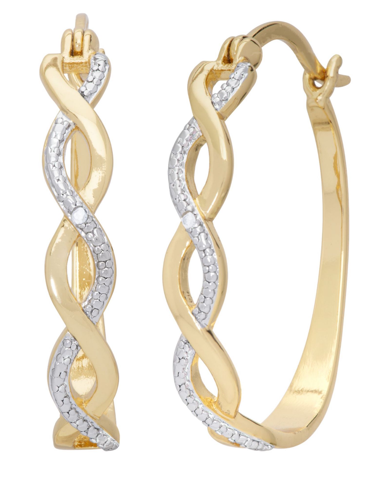 Серьги-кольца Diamond Accent Infinity Hoop