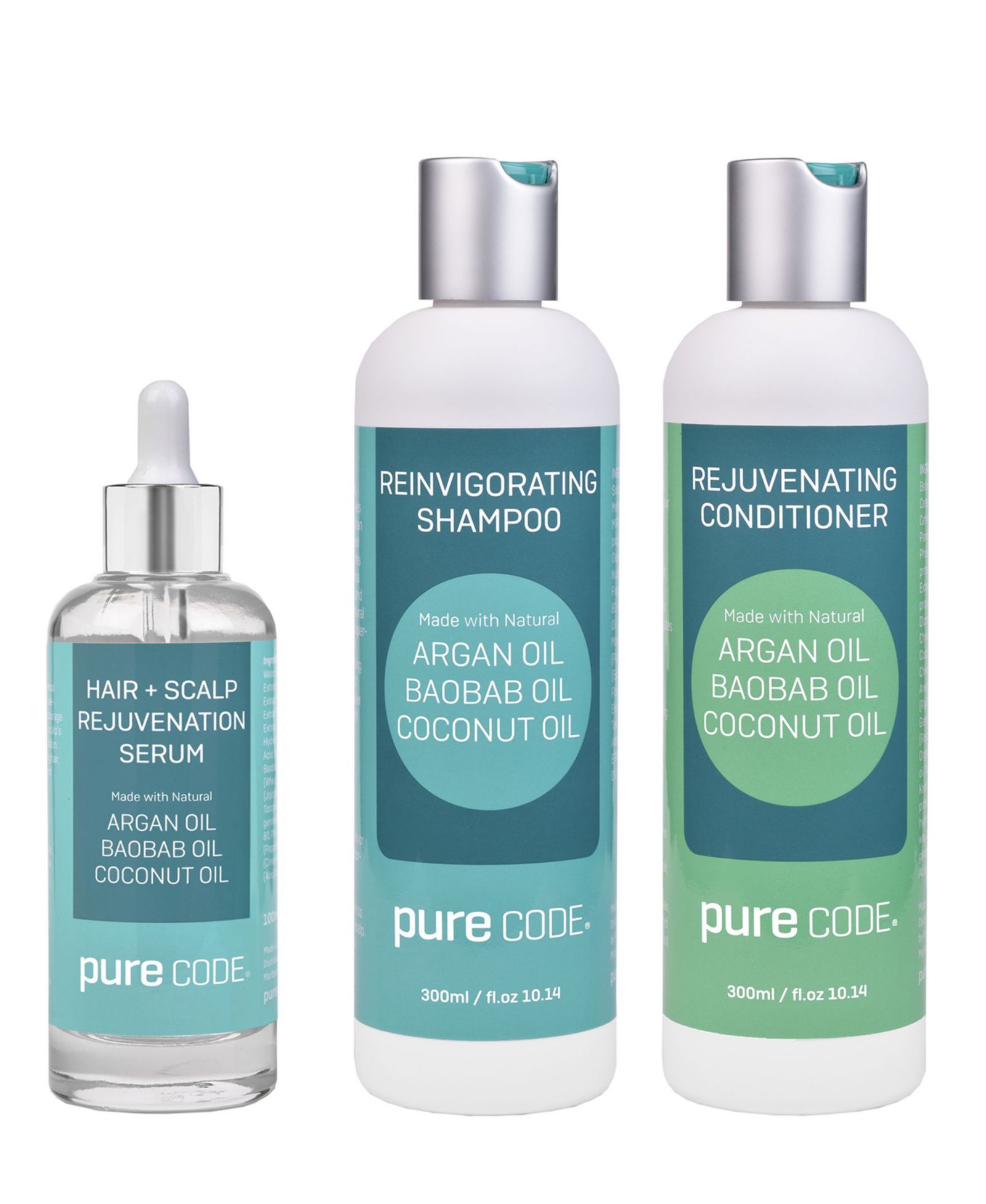 PURECODE 3-Pc. Roots Of Health Hair + Scalp Care Set